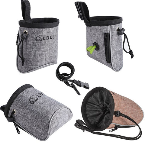 LDLC QS-060 Portable Dog Treat Bag Outdoor Dog Treat Pouch for Training Feeding Pet Gift Trainer Waist Bag for Dog Snacks