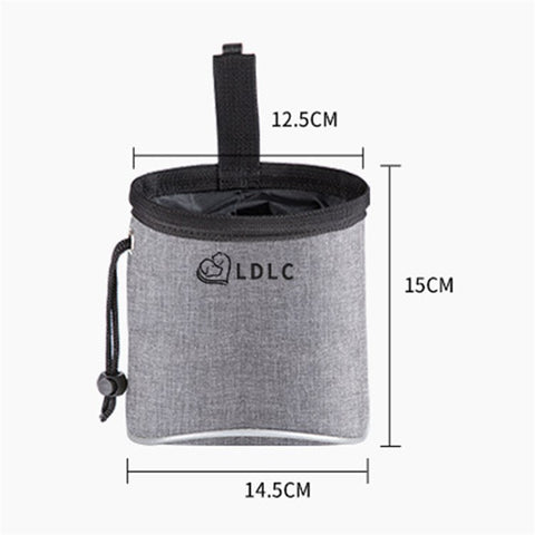 LDLC QS-060 Portable Dog Treat Bag Outdoor Dog Treat Pouch for Training Feeding Pet Gift Trainer Waist Bag for Dog Snacks