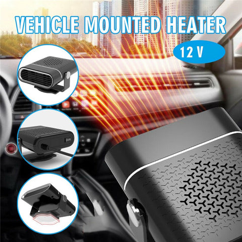 12V 2-in-1 Car Demister Heater Fan Adjustable Automobile Mounted Heater 120W Vehicle Heating Cooler Fan