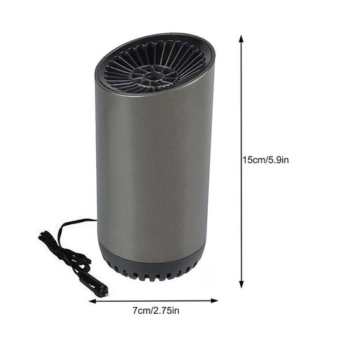Fast Heating Cup Shape Car Warm Air Blower Portable Fan Window Defroster Demister Car Heater with Rotating Sucker Base