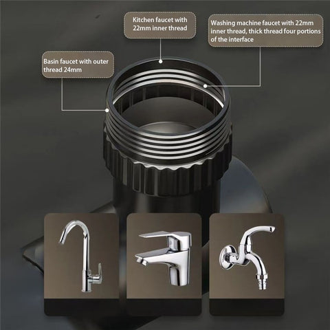 Splashproof Faucet Extender Rotating 5cm Adjustable Kitchen Sink Faucet Tap Aerator, Single Mode