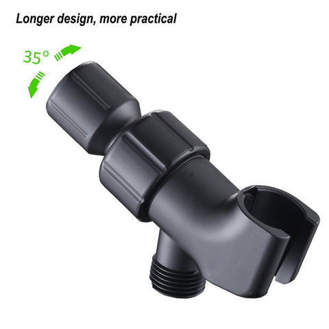 Water Saving 10 Modes Handheld Filter Shower Head with Stainless Steel Hose + Bracket, Matte Black