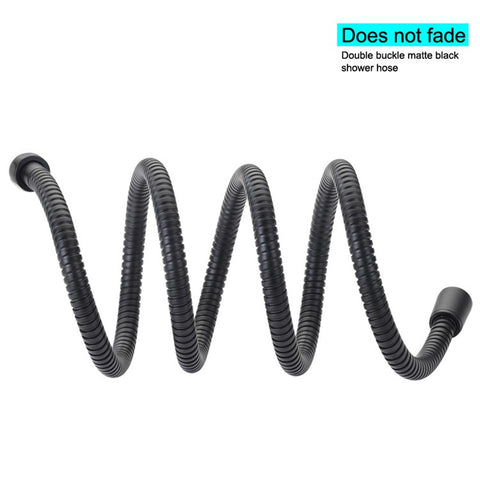 Water Saving 10 Modes Handheld Filter Shower Head with Stainless Steel Hose + Bracket, Matte Black