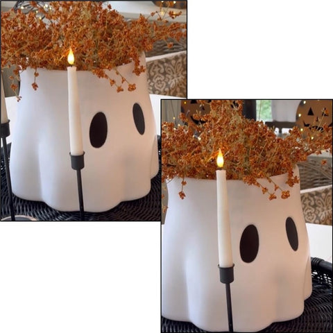 20cm Creative Spooky Halloween Ghost Bucket Decor Vase Planter for Home Office