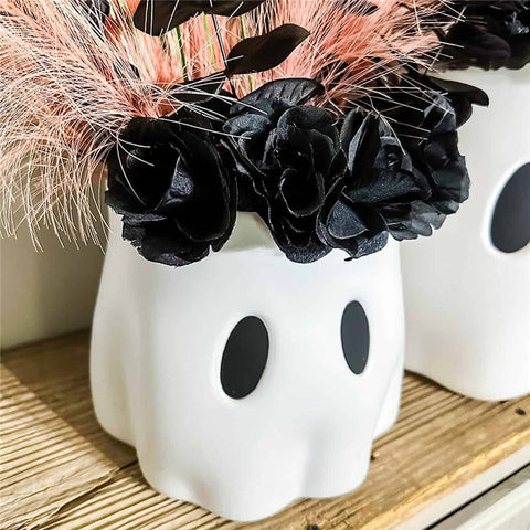20cm Creative Spooky Halloween Ghost Bucket Decor Vase Planter for Home Office