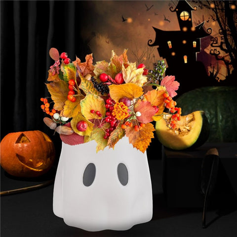 20cm Creative Spooky Halloween Ghost Bucket Decor Vase Planter for Home Office