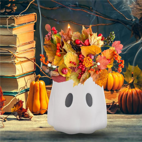 20cm Creative Spooky Halloween Ghost Bucket Decor Vase Planter for Home Office