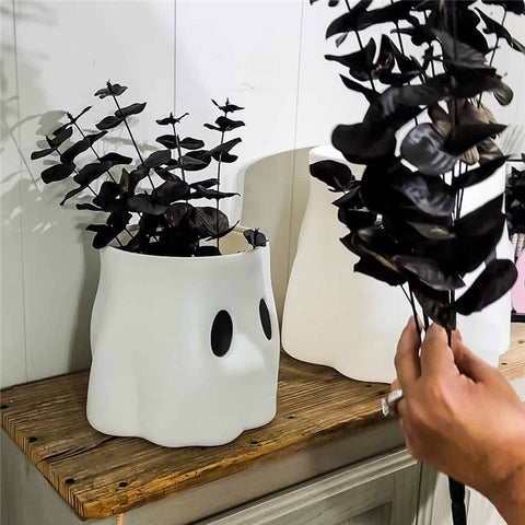 20cm Creative Spooky Halloween Ghost Bucket Decor Vase Planter for Home Office