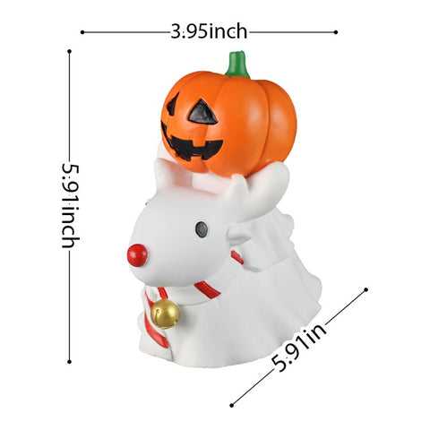 Halloween Christmas Cute Small Ornaments Decorative Pumpkin Knight Reindeer Desktop Ornaments Decoration