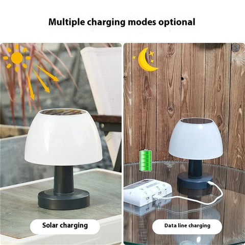 Mushroom Shape Solar Bar Restaurant Atmosphere Table Lamp Outdoor Solar Garden Night Light