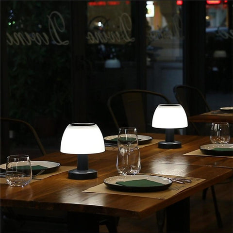 Mushroom Shape Solar Bar Restaurant Atmosphere Table Lamp Outdoor Solar Garden Night Light