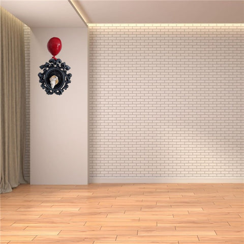 Gothic Resin Wall Art Decoration Ornament 3D Hand Red Ballon Wall Aesthetic Statue