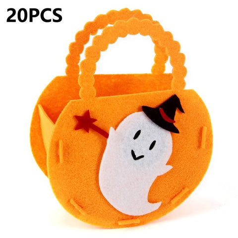 PJ-WSB02 20Pcs Halloween Non-Woven Treat Bags 3D Party Gift Candy Bags Handbag for Kids Tote Bags