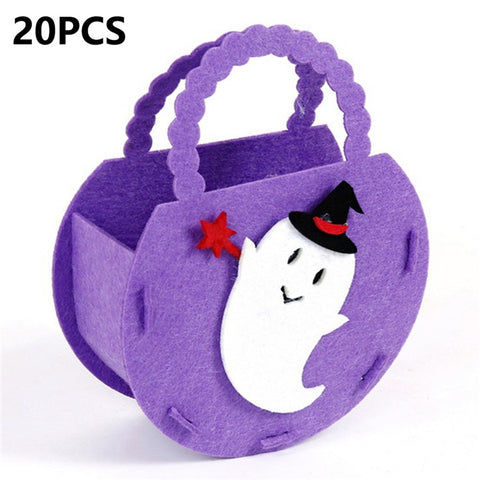 PJ-WSB02 20Pcs Halloween Non-Woven Treat Bags 3D Party Gift Candy Bags Handbag for Kids Tote Bags