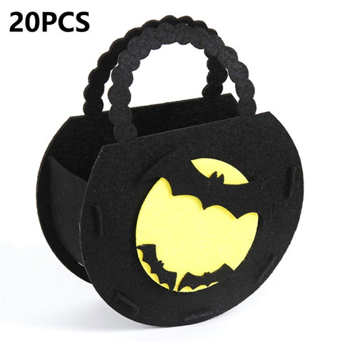 PJ-WSB02 20Pcs Halloween Non-Woven Treat Bags 3D Party Gift Candy Bags Handbag for Kids Tote Bags