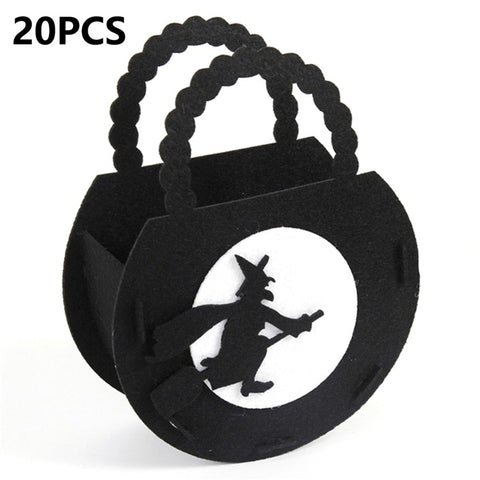 PJ-WSB02 20Pcs Halloween Non-Woven Treat Bags 3D Party Gift Candy Bags Handbag for Kids Tote Bags