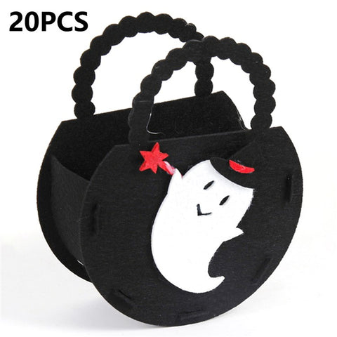 PJ-WSB02 20Pcs Halloween Non-Woven Treat Bags 3D Party Gift Candy Bags Handbag for Kids Tote Bags
