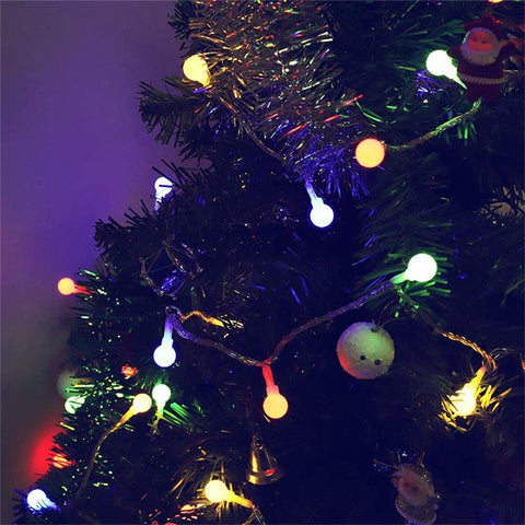 6.5m / 30 Lamps LED String Lights Matte White Ball Wire Lights Solar Power Starry String Lights for Wedding Home Parties