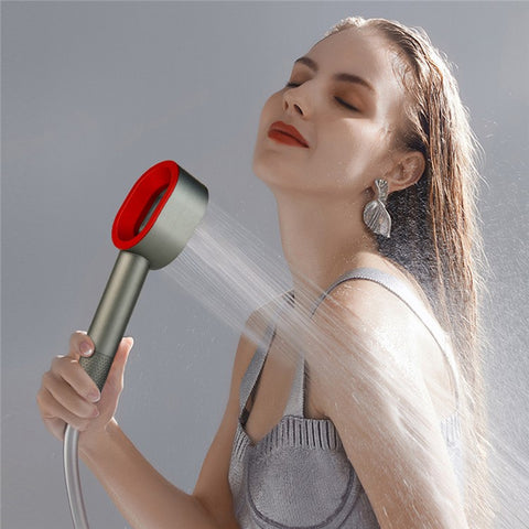 Handheld Shower Head with Massage Scrubber VC Carbon Fiber Filter Plastic Shower Head