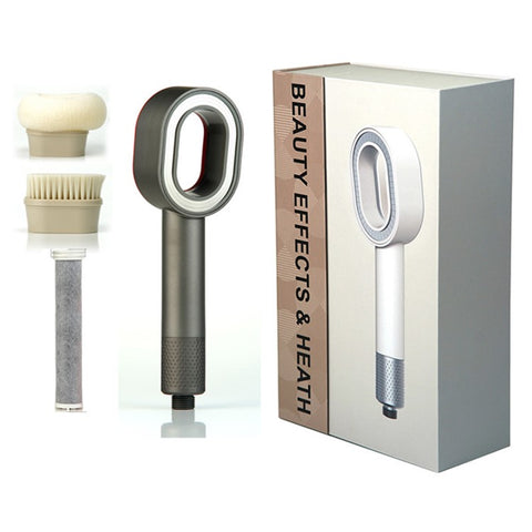 Handheld Shower Head with Massage Scrubber VC Carbon Fiber Filter Plastic Shower Head