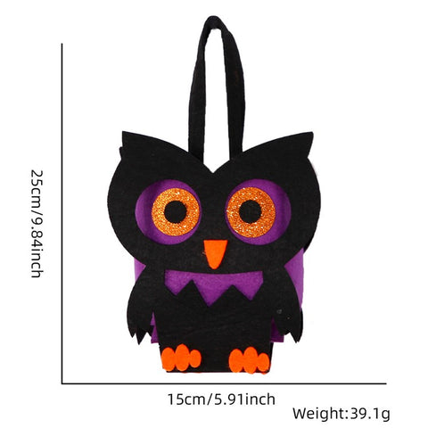 2PCS Halloween Candy Treat Bags Felt Party Supplies Organizer Kids DIY Gift Tote Bags