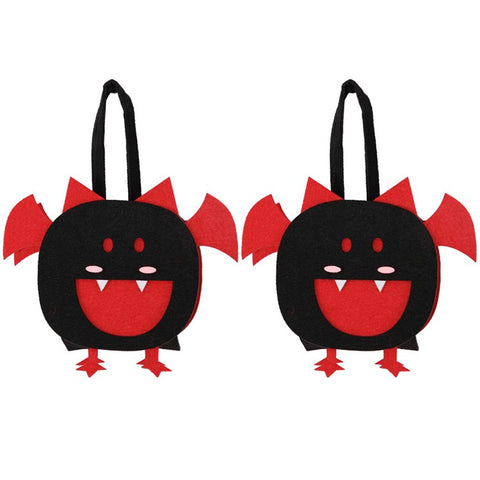 2PCS Halloween Candy Treat Bags Felt Party Supplies Organizer Kids DIY Gift Tote Bags