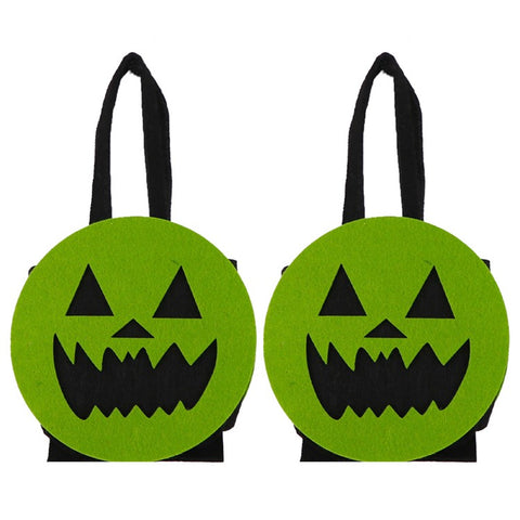 2PCS Halloween Candy Treat Bags Felt Party Supplies Organizer Kids DIY Gift Tote Bags