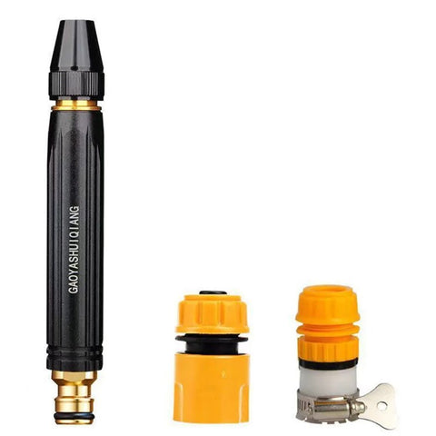 High Pressure Car Washing Spray Nozzle Aluminum Alloy Car Cleaning Watering Spray Gun with 10m Water Hose