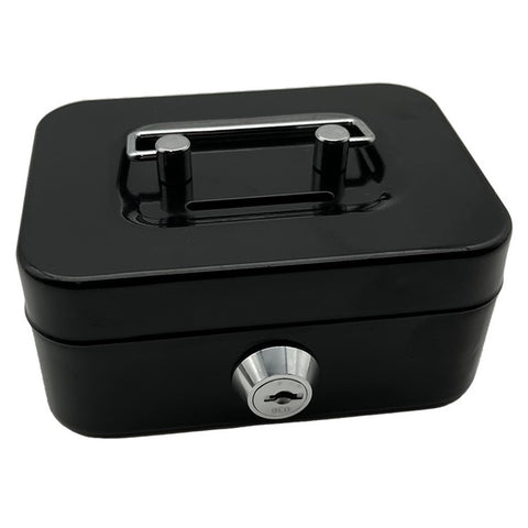 Money Box Metal Security Lock Box Lockable Money Bank Portable Small Coin Safe Box with Keys