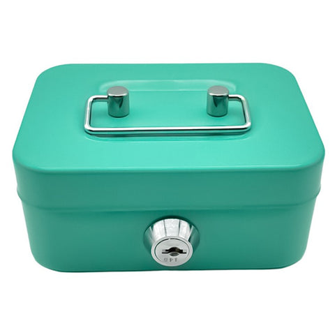 Money Box Metal Security Lock Box Lockable Money Bank Portable Small Coin Safe Box with Keys
