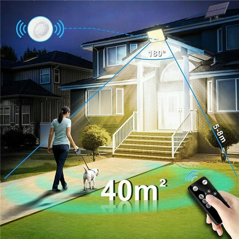 172 LED 300W Solar Powered Motion Sensor Light Outdoor Waterproof Smart Charging Wall Lamp