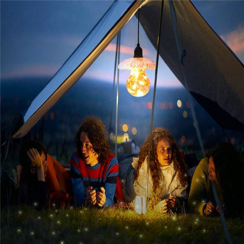 Solar Tent Hanging Lantern String Light Bulb Outdoor Camping Garden Patio Decorative Ambient Light