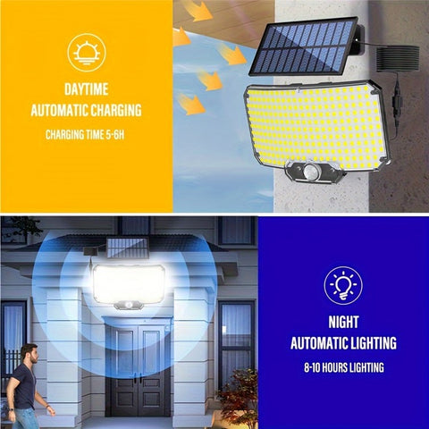 TY01003 Solar Wall Light 234 LED Outdoor Motion Sensor Security Lamp for Yard Pathway Garage