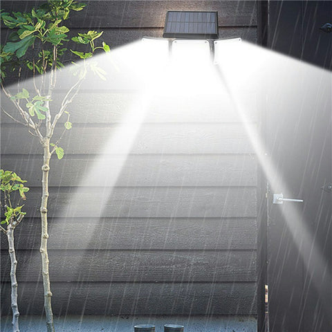 TY10305 2Pcs 3 Heads Solar Wall Light 280 LED IP44 Waterproof Outdoor Motion Sensor Lamp