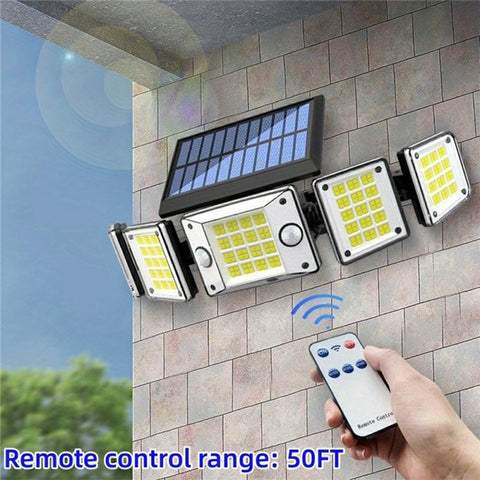TY10710 5 Heads Split Wall Light 280 LED Waterproof Motion Sensor Solar Lamp with Remote
