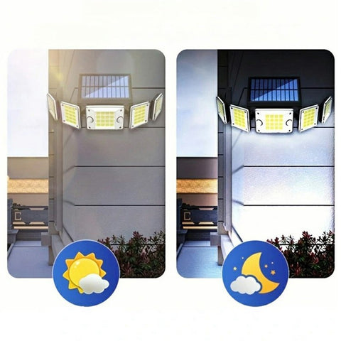 TY10707 5 Heads Integrated Wall Light 280 LED Waterproof Motion Sensor Solar Lamp with Remote
