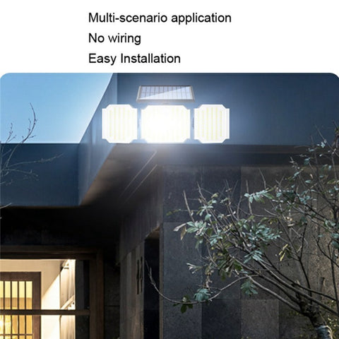 TY05143 3 Heads Rotatable 283 LED Wall Light Motion Sensor Outdoor Waterproof Solar Lamp