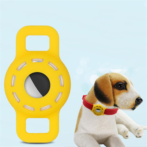 Hollow Out Anti-lost Pet Dog Tracking Locator Silicone Protective Case Cover for Apple AirTag, Size: S