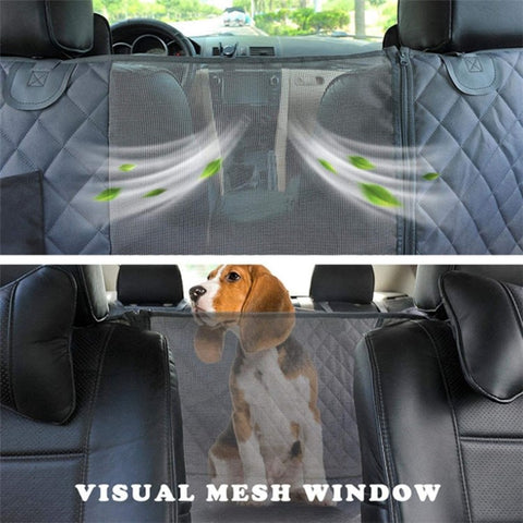 cwd007 Dog Car Seat Cover Splash-proof Dog Seat Cover Nonslip Dog Hammock  Anti-scratch Protection Cover for Cars Back Seat with 2 Pockets