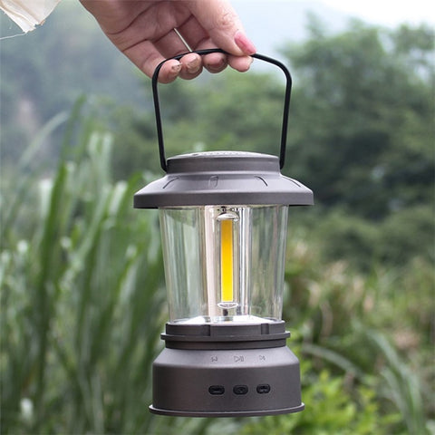 V6 Outdoor Camping Light Bluetooth-compatible Speaker Tent Hanging Light Camping Lantern Lamp