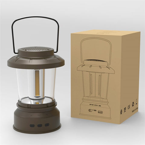 V6 Outdoor Camping Light Bluetooth-compatible Speaker Tent Hanging Light Camping Lantern Lamp