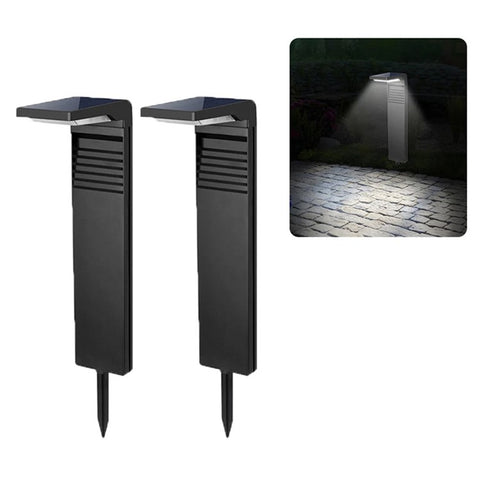YH0801 2PCS Solar Powered Lamp Waterproof Garden Grass Lawn Light with Stake