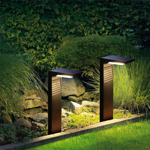 YH0801 2PCS Solar Powered Lamp Waterproof Garden Grass Lawn Light with Stake