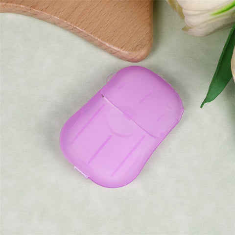 18Pcs Portable Disposable Soap Paper Travel Camping Washing Hand Bath Soap Sheets with Box
