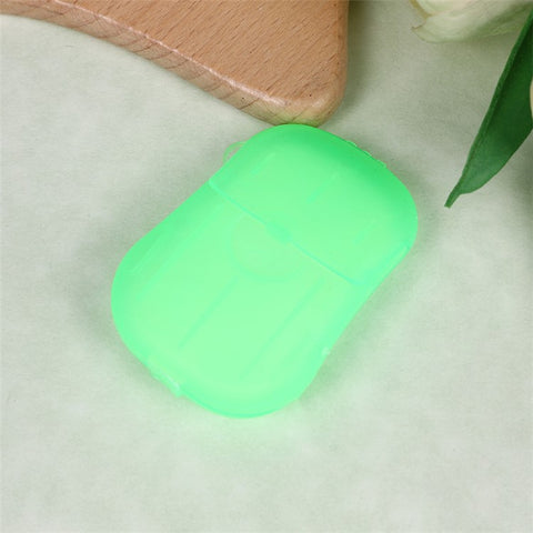 18Pcs Portable Disposable Soap Paper Travel Camping Washing Hand Bath Soap Sheets with Box