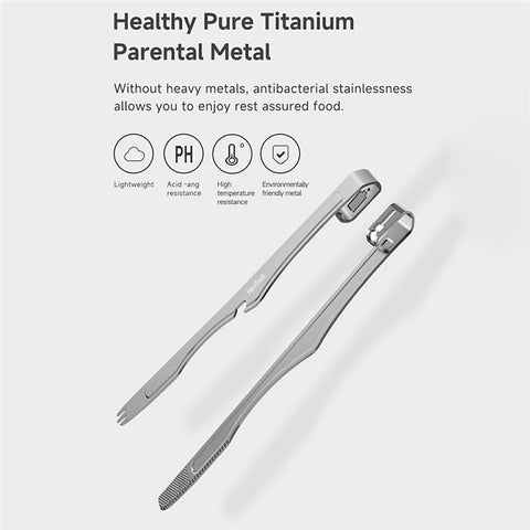 XIAOMIYOUPIN NEXTOOL NE20253 Multifunction BBQ Tong Picnic Barbecue Titanium Food Clamp (No FDA Certified, BPA-Free)