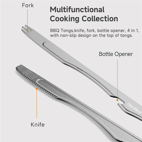 XIAOMIYOUPIN NEXTOOL NE20253 Multifunction BBQ Tong Picnic Barbecue Titanium Food Clamp (No FDA Certified, BPA-Free)