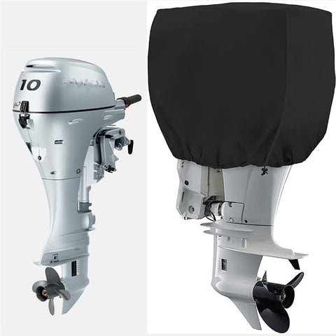 60-100HP 210D Oxford Cloth Yacht Half Outboard Motor Engine Dust Cover Marine Engine Protector, 68x40x53cm
