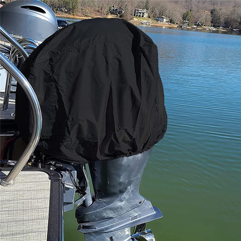 60-100HP 210D Oxford Cloth Yacht Half Outboard Motor Engine Dust Cover Marine Engine Protector, 68x40x53cm