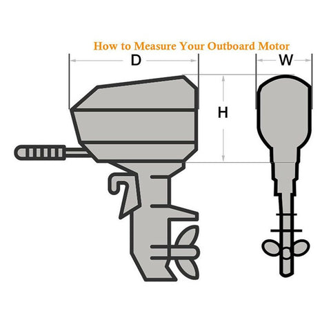 60-100HP 210D Oxford Cloth Yacht Half Outboard Motor Engine Dust Cover Marine Engine Protector, 68x40x53cm